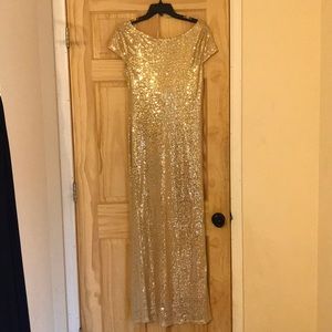 Gold sequins dress